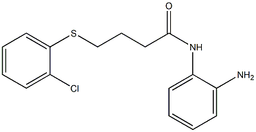 N-(2-aminophenyl)-4-[(2-chlorophenyl)sulfanyl]butanamide 结构式
