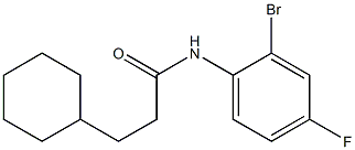 N-(2-bromo-4-fluorophenyl)-3-cyclohexylpropanamide 结构式