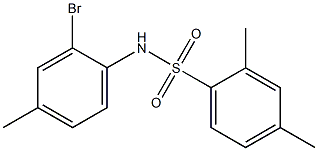 N-(2-bromo-4-methylphenyl)-2,4-dimethylbenzene-1-sulfonamide 结构式