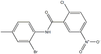 N-(2-bromo-4-methylphenyl)-2-chloro-5-nitrobenzamide 结构式