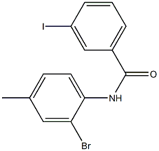 N-(2-bromo-4-methylphenyl)-3-iodobenzamide 结构式