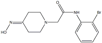 N-(2-bromophenyl)-2-[4-(hydroxyimino)piperidin-1-yl]acetamide 结构式