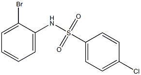 N-(2-bromophenyl)-4-chlorobenzenesulfonamide 结构式