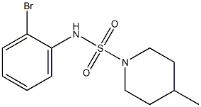 N-(2-bromophenyl)-4-methylpiperidine-1-sulfonamide 结构式
