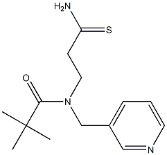 N-(2-carbamothioylethyl)-2,2-dimethyl-N-(pyridin-3-ylmethyl)propanamide 结构式