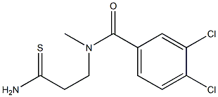 N-(2-carbamothioylethyl)-3,4-dichloro-N-methylbenzamide 结构式