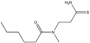 N-(2-carbamothioylethyl)-N-methylhexanamide 结构式