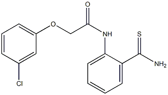N-(2-carbamothioylphenyl)-2-(3-chlorophenoxy)acetamide 结构式