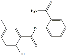 N-(2-carbamothioylphenyl)-2-hydroxy-5-methylbenzamide 结构式