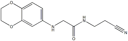 N-(2-cyanoethyl)-2-(2,3-dihydro-1,4-benzodioxin-6-ylamino)acetamide 结构式