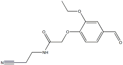 N-(2-cyanoethyl)-2-(2-ethoxy-4-formylphenoxy)acetamide 结构式