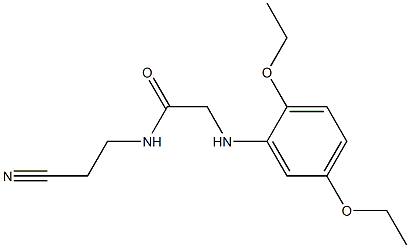 N-(2-cyanoethyl)-2-[(2,5-diethoxyphenyl)amino]acetamide 结构式