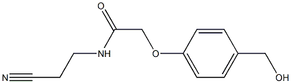 N-(2-cyanoethyl)-2-[4-(hydroxymethyl)phenoxy]acetamide 结构式