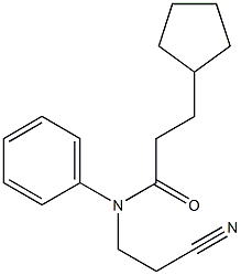 N-(2-cyanoethyl)-3-cyclopentyl-N-phenylpropanamide 结构式