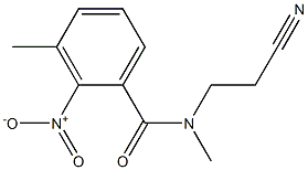 N-(2-cyanoethyl)-N,3-dimethyl-2-nitrobenzamide 结构式