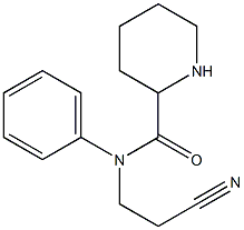 N-(2-cyanoethyl)-N-phenylpiperidine-2-carboxamide 结构式