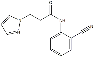 N-(2-cyanophenyl)-3-(1H-pyrazol-1-yl)propanamide 结构式