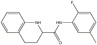 N-(2-fluoro-5-methylphenyl)-1,2,3,4-tetrahydroquinoline-2-carboxamide 结构式