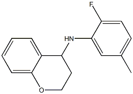 N-(2-fluoro-5-methylphenyl)-3,4-dihydro-2H-1-benzopyran-4-amine 结构式