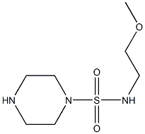 N-(2-methoxyethyl)piperazine-1-sulfonamide 结构式