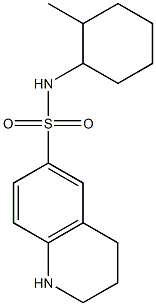N-(2-methylcyclohexyl)-1,2,3,4-tetrahydroquinoline-6-sulfonamide 结构式