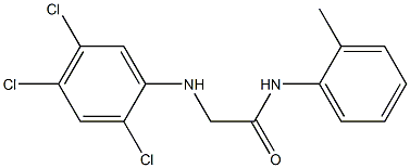 N-(2-methylphenyl)-2-[(2,4,5-trichlorophenyl)amino]acetamide 结构式