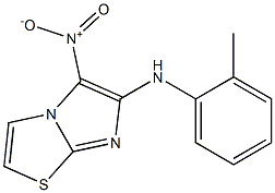 N-(2-methylphenyl)-5-nitroimidazo[2,1-b][1,3]thiazol-6-amine 结构式