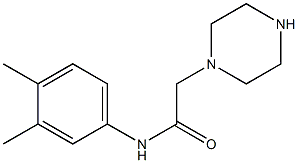 N-(3,4-dimethylphenyl)-2-(piperazin-1-yl)acetamide 结构式