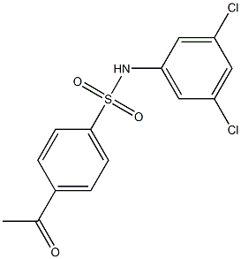 N-(3,5-dichlorophenyl)-4-acetylbenzene-1-sulfonamide 结构式