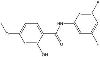 N-(3,5-difluorophenyl)-2-hydroxy-4-methoxybenzamide 结构式