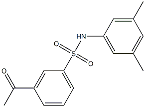 N-(3,5-dimethylphenyl)-3-acetylbenzene-1-sulfonamide 结构式