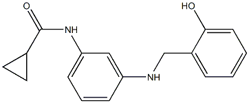 N-(3-{[(2-hydroxyphenyl)methyl]amino}phenyl)cyclopropanecarboxamide 结构式