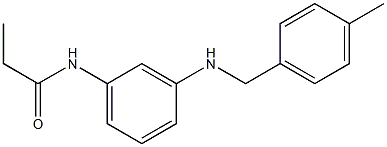 N-(3-{[(4-methylphenyl)methyl]amino}phenyl)propanamide 结构式