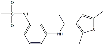 N-(3-{[1-(2,5-dimethylthiophen-3-yl)ethyl]amino}phenyl)methanesulfonamide 结构式