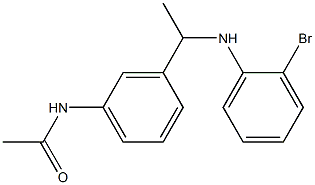 N-(3-{1-[(2-bromophenyl)amino]ethyl}phenyl)acetamide 结构式