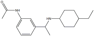 N-(3-{1-[(4-ethylcyclohexyl)amino]ethyl}phenyl)acetamide 结构式