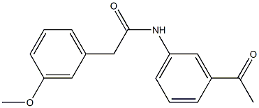 N-(3-acetylphenyl)-2-(3-methoxyphenyl)acetamide 结构式