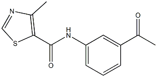 N-(3-acetylphenyl)-4-methyl-1,3-thiazole-5-carboxamide 结构式