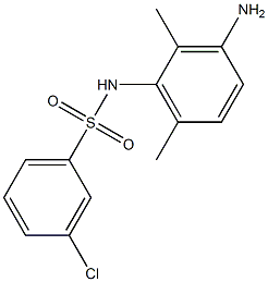 N-(3-amino-2,6-dimethylphenyl)-3-chlorobenzene-1-sulfonamide 结构式