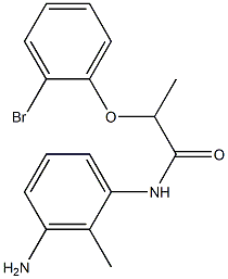 N-(3-amino-2-methylphenyl)-2-(2-bromophenoxy)propanamide 结构式