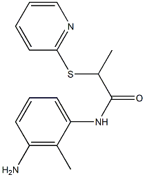 N-(3-amino-2-methylphenyl)-2-(pyridin-2-ylsulfanyl)propanamide 结构式