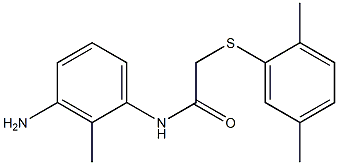 N-(3-amino-2-methylphenyl)-2-[(2,5-dimethylphenyl)sulfanyl]acetamide 结构式