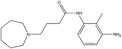 N-(3-amino-2-methylphenyl)-4-azepan-1-ylbutanamide 结构式