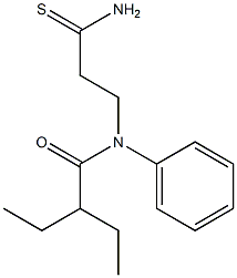 N-(3-amino-3-thioxopropyl)-2-ethyl-N-phenylbutanamide 结构式