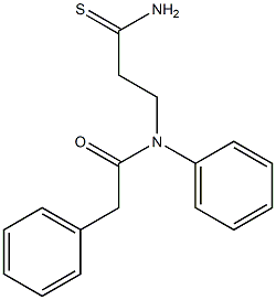 N-(3-amino-3-thioxopropyl)-N,2-diphenylacetamide 结构式