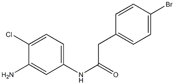 N-(3-amino-4-chlorophenyl)-2-(4-bromophenyl)acetamide 结构式