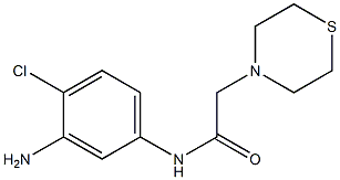 N-(3-amino-4-chlorophenyl)-2-(thiomorpholin-4-yl)acetamide 结构式