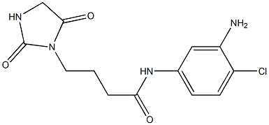 N-(3-amino-4-chlorophenyl)-4-(2,5-dioxoimidazolidin-1-yl)butanamide 结构式