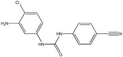 N-(3-amino-4-chlorophenyl)-N'-(4-cyanophenyl)urea 结构式