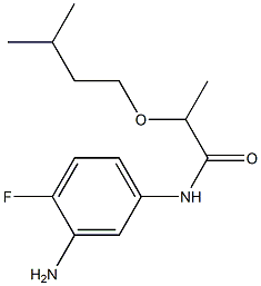 N-(3-amino-4-fluorophenyl)-2-(3-methylbutoxy)propanamide 结构式